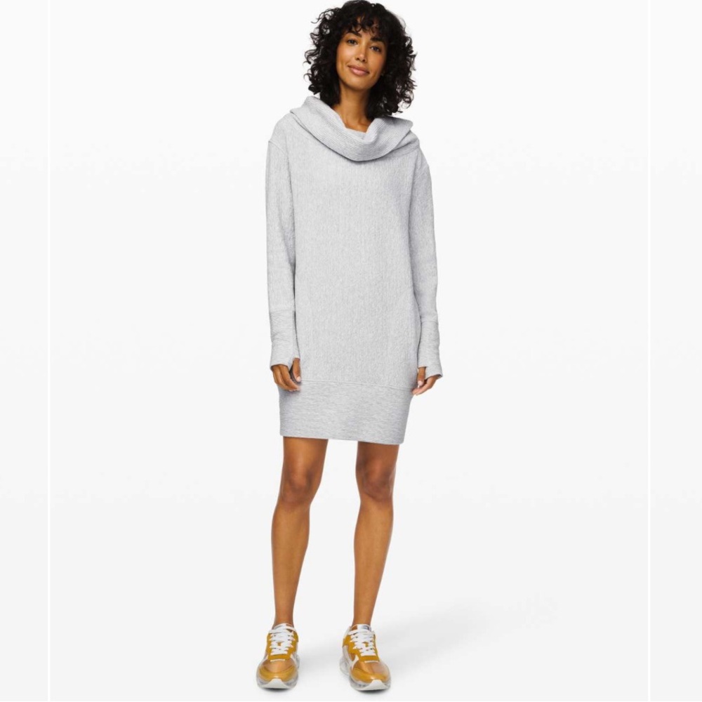 Lululemon Along The Way Drape sweater Neck Dress XS
